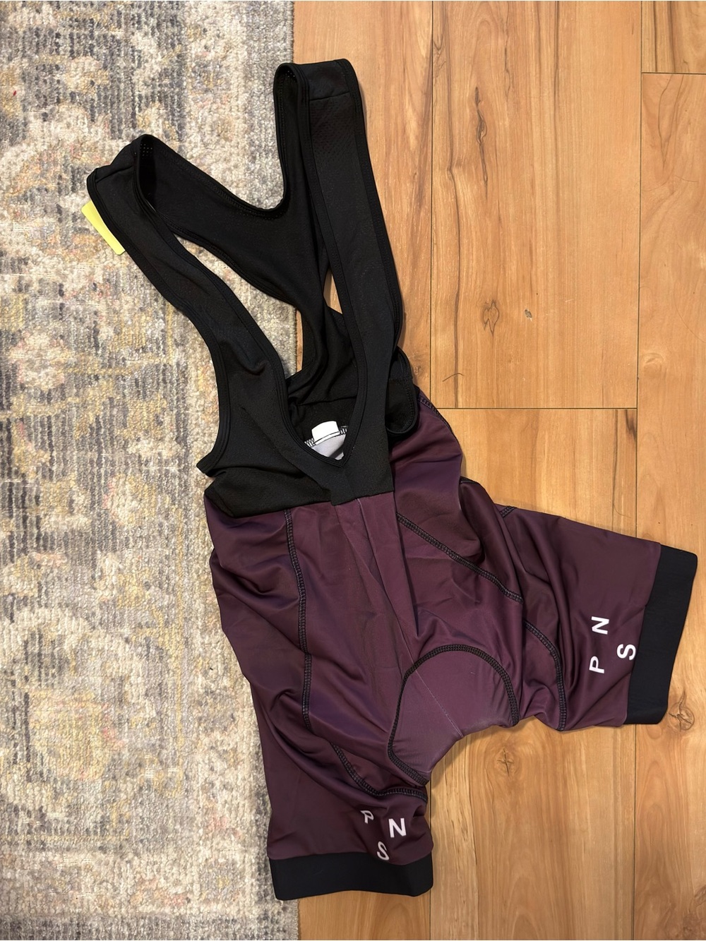 PNS Mechanism Maroon Cycling Bib Shorts with Black Straps